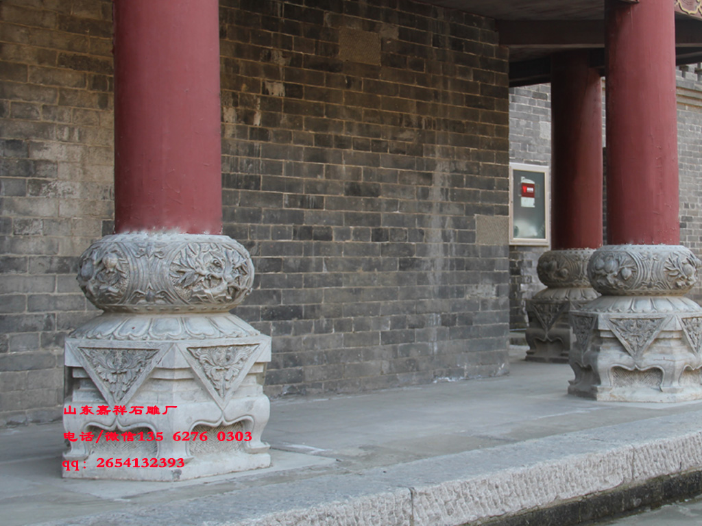 青石柱頂石圖片大全_古建筑柱墩圖片